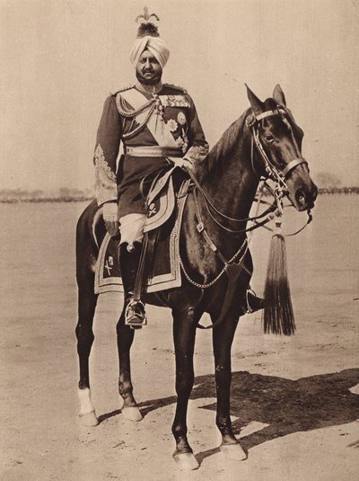 Patiala Maharajası (siyah-beyaz fotoğraf) by English Photographer