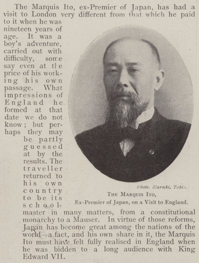Japonya Eski Başbakanı Marquis Ito İngiltere Ziyaretinde by English Photographer