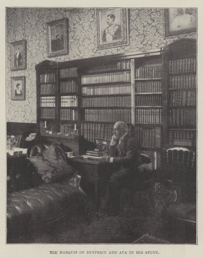 Çalışmasında Dufferin ve Ava Markisi by English Photographer