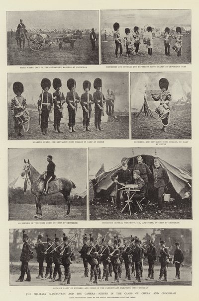 Askeri Manevralar ve Kamera, Churn ve Crookham Kamplarındaki Sahneler by English Photographer