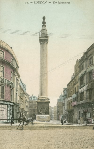 Büyük Ateş Anıtı, Londra (renkli fotoğraf) by English Photographer