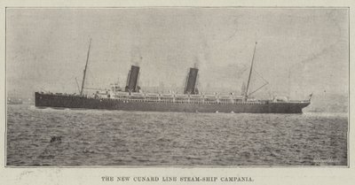 Yeni Cunard Line Buharlı Gemi Campania by English Photographer