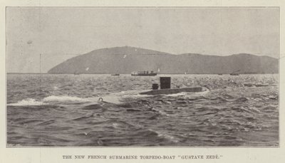 Yeni Fransız Denizaltı Torpido-Boat Gustave Zede by English Photographer