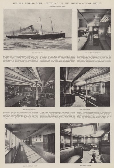 New Leyland Liner, Devonian, Liverpool, Boston Service için by English Photographer