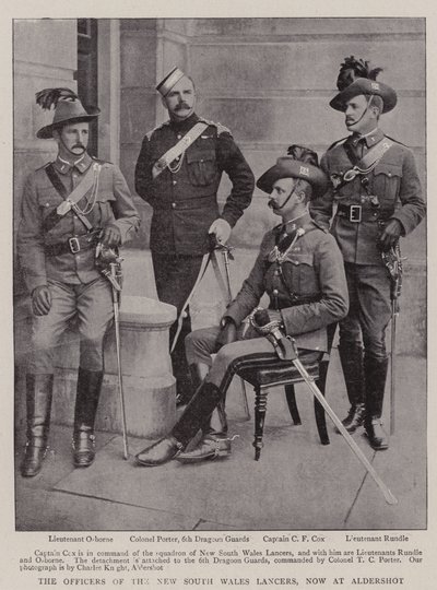 New South Wales Lancers Subayları, şimdi Aldershot