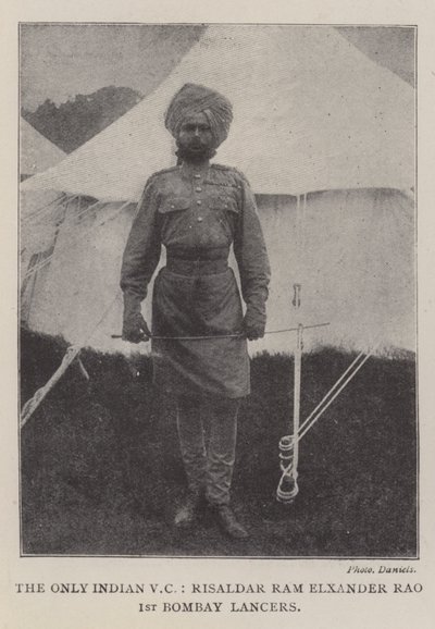 Tek Hintli VC, Risaldar Ram Elxander Rao, 1. Bombay Lancers by English Photographer