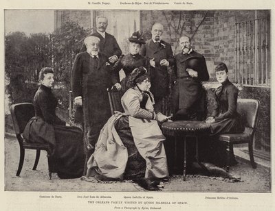 Orleans Ailesi İspanya Kraliçesi Isabella tarafından ziyaret edildi by English Photographer