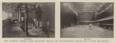 Pazar günü uluslararası bir maçın oynandığı Princes Tennis Club, Brighton by English Photographer