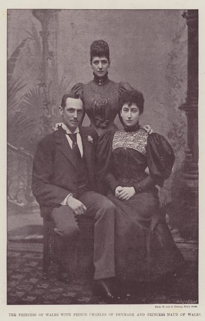 Galler Prensesi, Danimarka Prensi Charles ve Galler Prensesi Maud ile by English Photographer