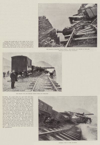 Conway yakınlarındaki Demiryolu Felaketi by English Photographer