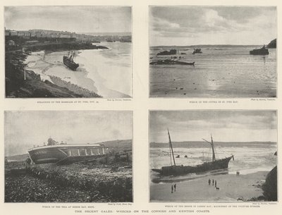Cornish ve Kentish Kıyılarında Yakın Zamandaki Gales, Batıklar by English Photographer