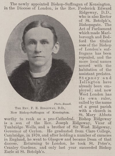 Muhterem FE Ridgeway, DD, Kensington