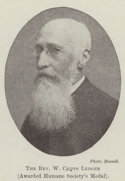Muhterem W Cripps Ledger, Humane Society Madalyası ile ödüllendirildi by English Photographer