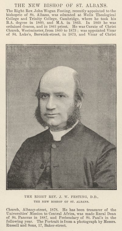 Sağ Muhterem JW Festing, DD, St Albans