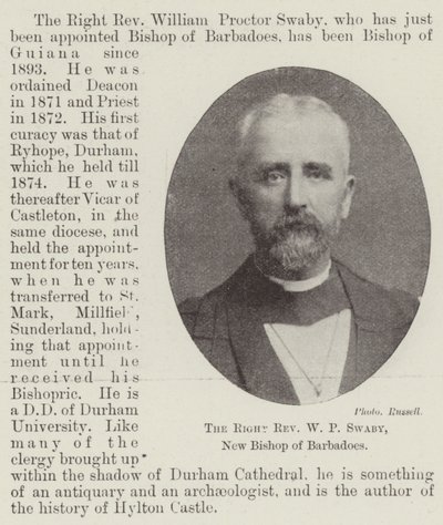Sağ Muhterem WP Swaby, Barbados