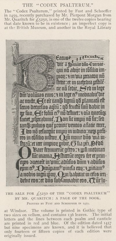 Kitabın Bir Sayfası olan Bay Quaritch tarafından Codex Psalterum