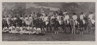 Somaliland Cezalandırıcı Seferleri, bir grup Somalili Kabile üyesi by English Photographer