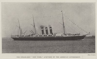 Amerikan Hükümeti tarafından satın alınan Steam-Ship New York, by English Photographer