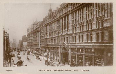 The Strand, Hotel Cecil, Londra (s/b fotoğraf) by English Photographer