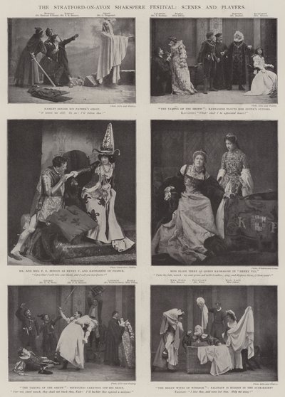 Stratford-on-Avon Shakspere Festivali, Sahneler ve Oyuncular by English Photographer