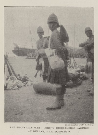 Transvaal Savaşı, Gordon Highlanders Durban