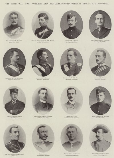 Transvaal Savaşı, Subaylar ve Astsubaylar öldürüldü ve yaralandı by English Photographer