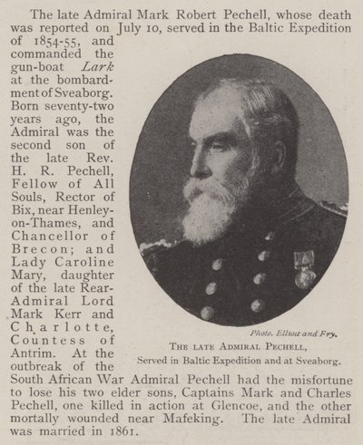 Merhum Amiral Pechell, Baltık Seferinde ve Sveaborg