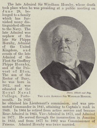 Merhum Amiral Sir Windham Hornby by English Photographer