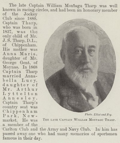 Merhum Kaptan William Montagu Tharp by English Photographer