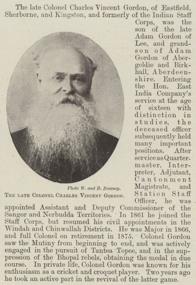 Merhum Albay Charles Vincent Gordon by English Photographer