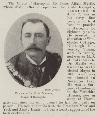 Merhum Dr J A Myrtle, Harrogate Belediye Başkanı by English Photographer