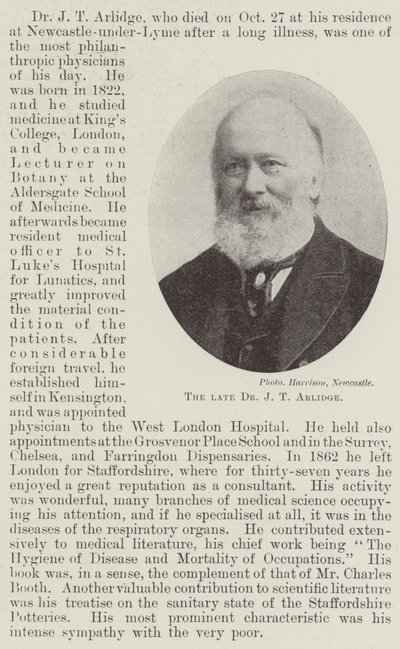 Merhum Dr J T Arlidge by English Photographer
