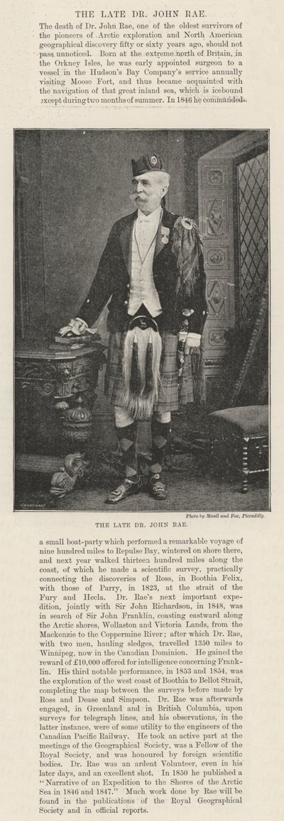 Rahmetli Dr John Rae by English Photographer