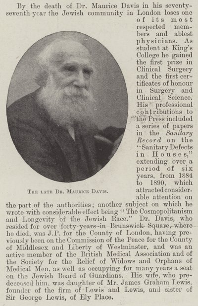Merhum Dr Maurice Davis by English Photographer