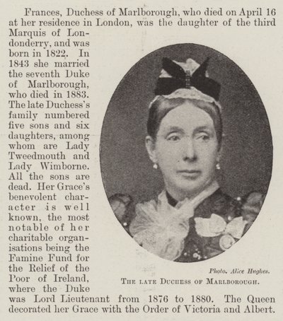 Merhum Marlborough Düşesi by English Photographer
