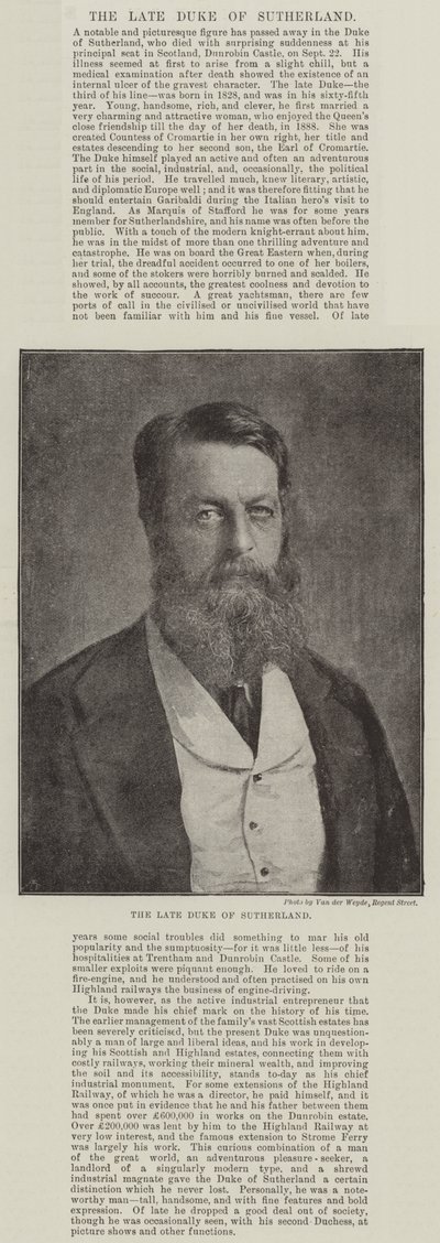 Geç Sutherland Dükü by English Photographer