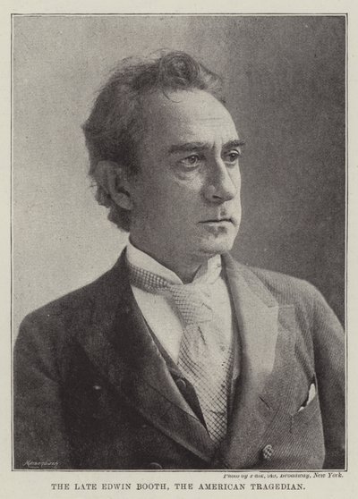 Merhum Edwin Booth, Amerikalı Trajedi Yazarı by English Photographer