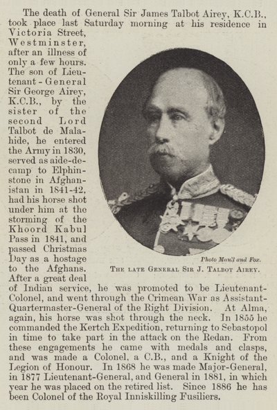 Merhum General Sir J Talbot Airey by English Photographer