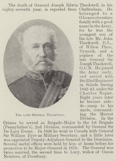 Geç General Thackwell by English Photographer