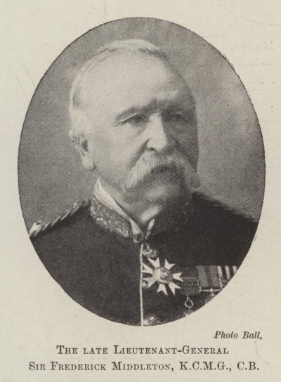 Rahmetli Korgeneral Sir Frederick Middleton, KCMG, CB by English Photographer