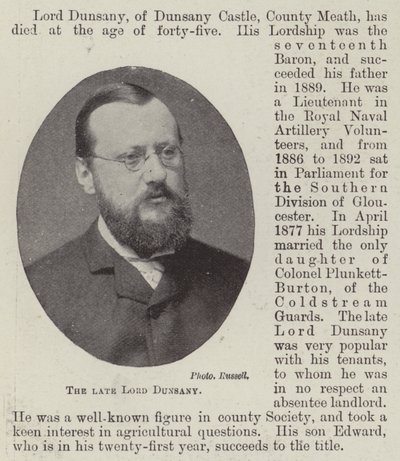 Merhum Lord Dunsany by English Photographer