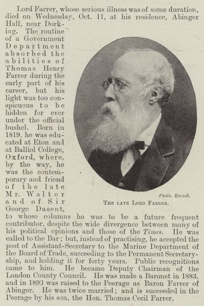 merhum Lord Farrer by English Photographer