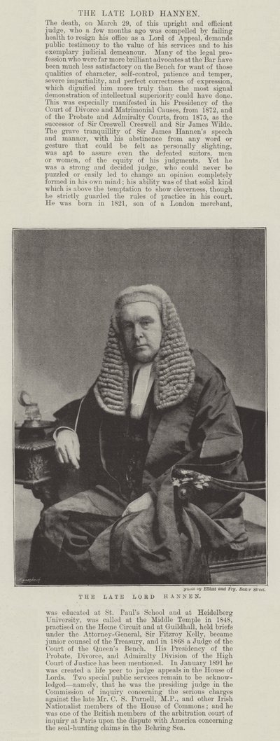 merhum Lord Hannen by English Photographer