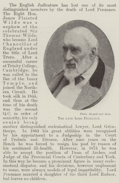 Merhum Lord Penzance by English Photographer