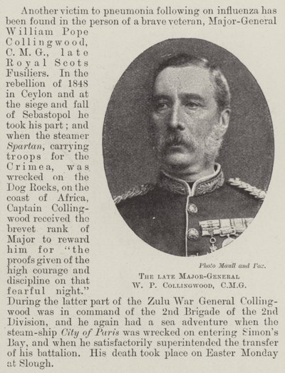 Merhum Tümgeneral WP Collingwood, CMG by English Photographer