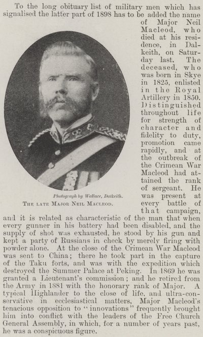 Merhum Binbaşı Neil Macleod by English Photographer