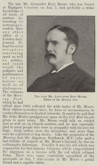 Merhum Alexander Keys Moore, Morning Post