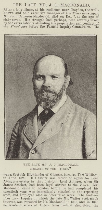 Rahmetli Bay JC Macdonald, Times Müdürü by English Photographer