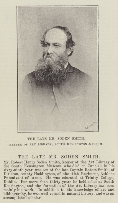 Merhum Bay Soden Smith, Sanat Kütüphanesi Koruyucusu, South Kensington Müzesi by English Photographer