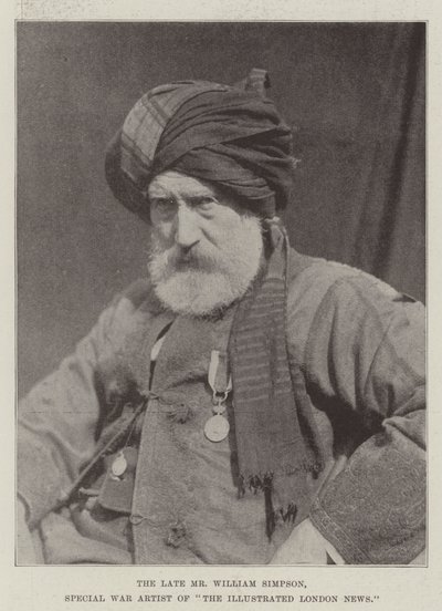 Merhum Bay William Simpson, The Illustrated London News Özel Savaş Sanatçısı by English Photographer